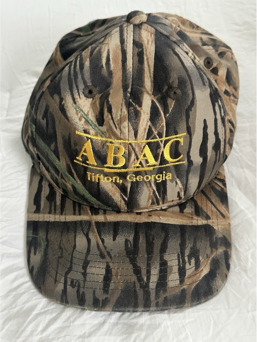 Vintage RealTree ABAC Camo SnapBack Embroidered Hat Abraham Baldwin Georgia